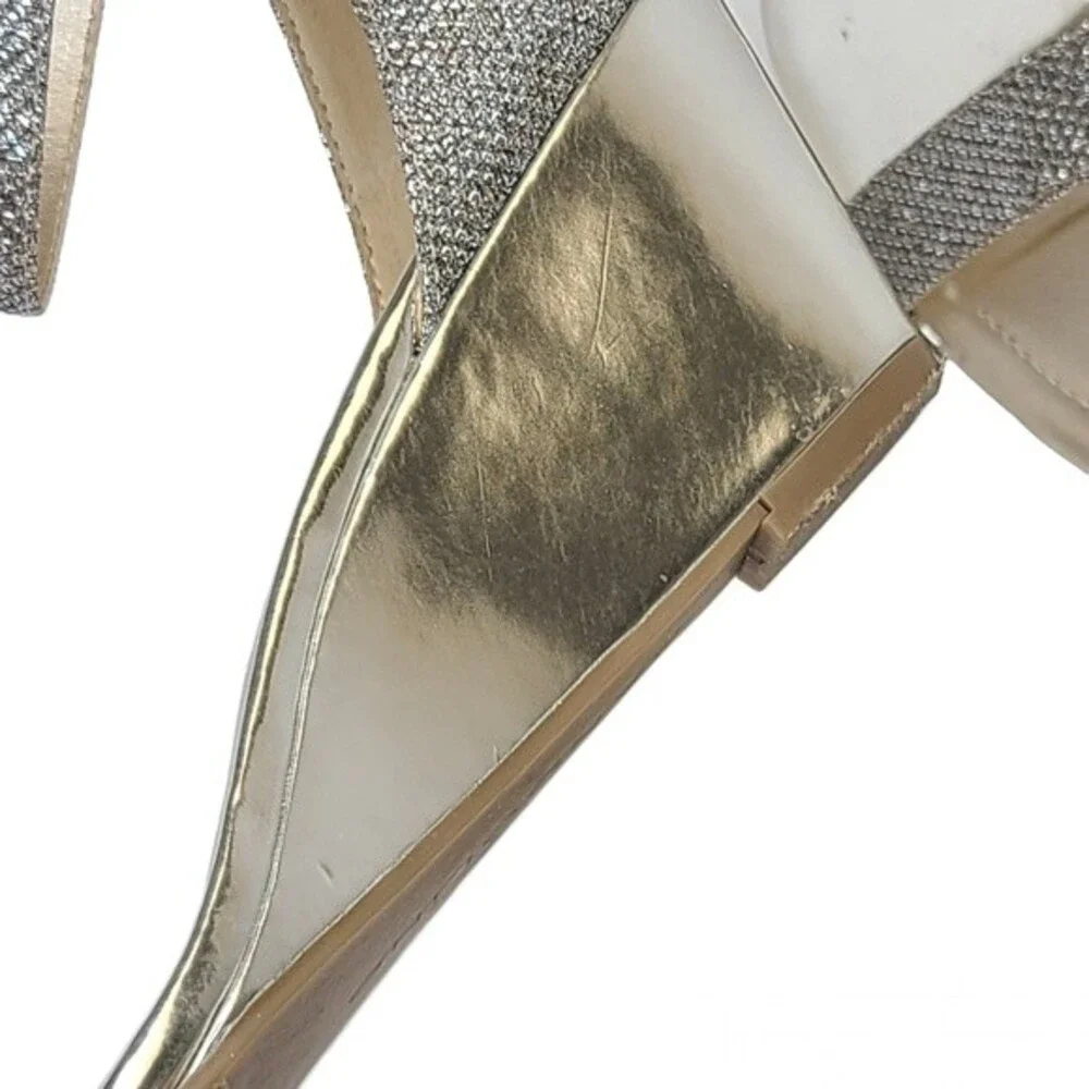 Bandolino Omira Silver Gold Wedges 6.5